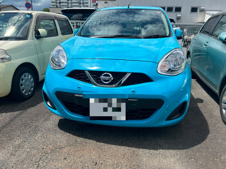 大阪市H様　日産　マーチ　フロントバンパー凹み　お見積りしました。サムネイル