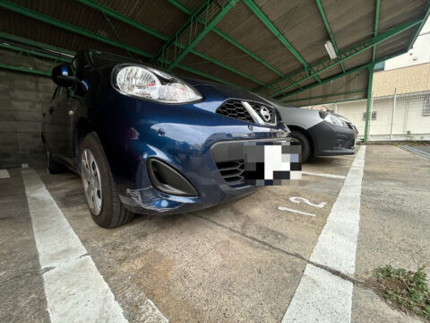 京都市O様　日産　マーチ　フロントバンパー傷　お見積りしました。サムネイル