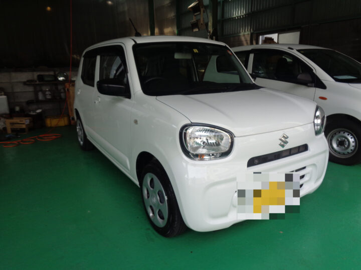 京都市T様　スズキ　ラパン　フロントバンパー凹み修理　お見積りしました。サムネイル