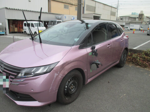 京都市K様　日産ノート　フロントバンパー　フロントフェンダー　サイドミラー　リアドア　お見積りしました。サムネイル