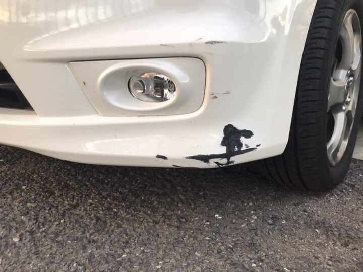 京都市S様　ホンダ　ストリーム　フロントバンパー傷修理　お見積りしました。サムネイル