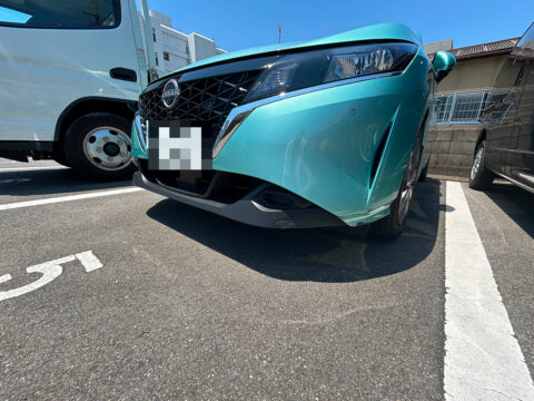 京都市R様　日産　ノート　フロントバンパー傷　お見積りしました。サムネイル
